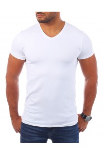 Męska koszulka t-shirt v-neck - biała